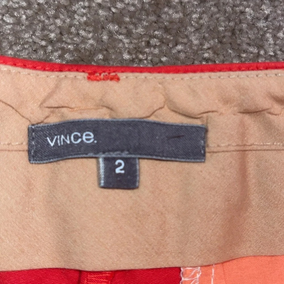 VINCE Chino Flat Front Pants - coral salmon color - size 2. T - Picture 3 of 6